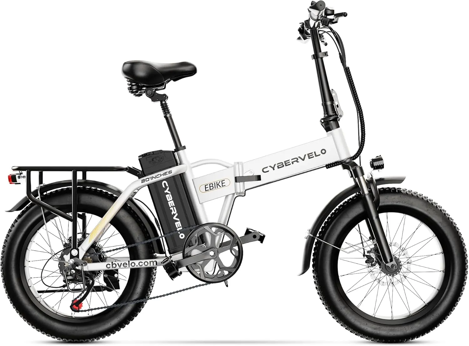 1000W Folding Electric Bike, 48V 20.8AH Large Removable Battery E-Bike, 30 MPH, 80 Miles Max Range, 20" Fat Tire Electric Bike for Adults, Adult Electric Bicycles for Commute