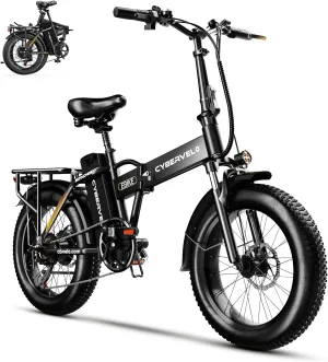 1000W Folding Electric Bike, 48V 20.8AH Large Removable Battery E-Bike, 30 MPH, 80 Miles Max Range, 20" Fat Tire Electric Bike for Adults, Adult Electric Bicycles for Commute