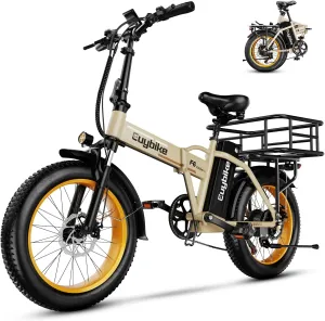 1000W Folding Electric Bike,48V 20AH Removable Battery E Bike,30 MPH,80 Miles Max Range Electric Bike for Adults,20" Fat Tire Foldable ebike,Adult Electric Bicycle for Commute Beach Snow