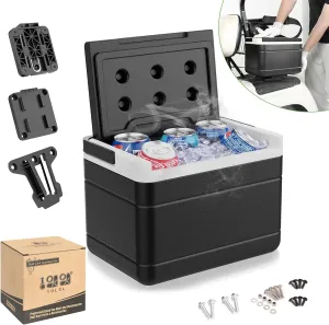 10L0L Golf Cart Cooler with Mounting Bracket Kit Fits Yamaha Club Car & EZGO, Portable 48 Hours Cooling Ice Chest 102588101 103886801
