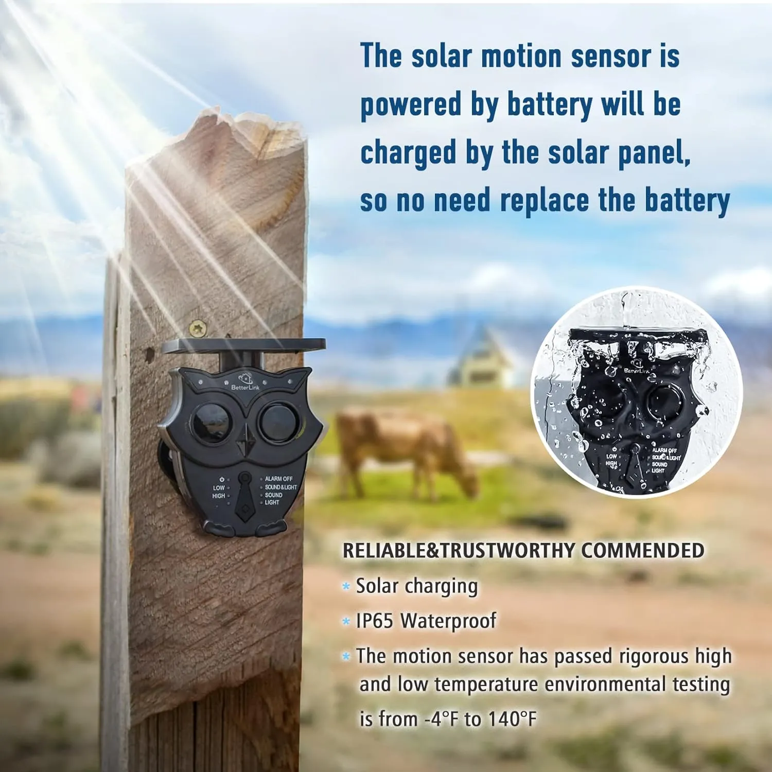 1/2 Mile Long Range Solar Wireless Driveway Alarm System IP65 Weatherproof Outdoor Motion Detectors&Sensor 120dB Siren Sound Light Security Alert System Monitor&Protect Outdoor/Indoor Property(1R1S)
