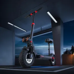 1200W Motor Electric Scooter with Seat,11" Off-Road E-Scooters,34MPH Speed Fast,48v 18ah &31Miles Long Range Electric Scooters,Electric Scooter for Adults, Dual Brake&Foldable for Commuting