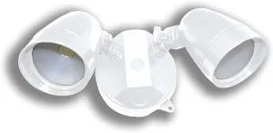 16754WH Outdoor 2000 Lumens LED Weatherproof Floodlight Kit, White