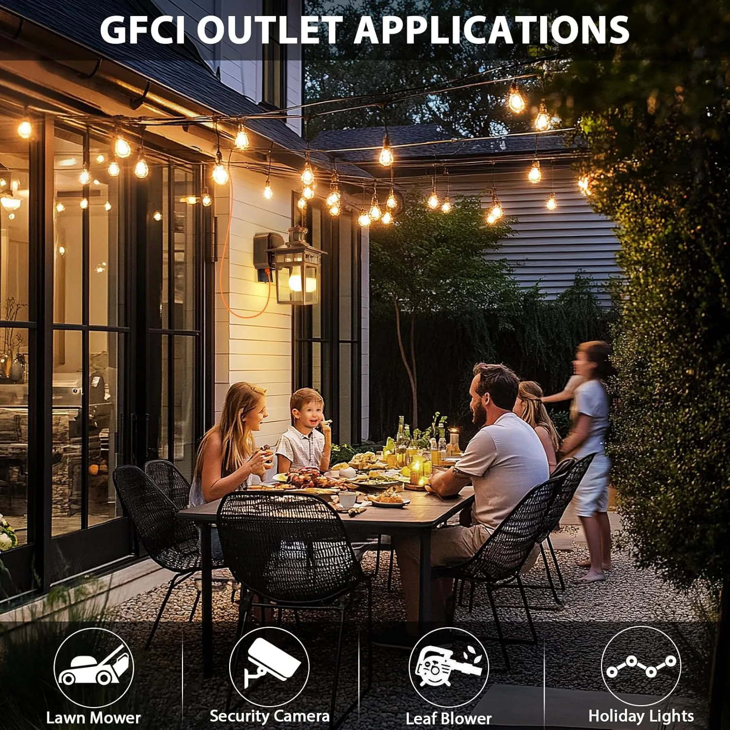 2 Pack Porch Lights with GFCI Outlet, Black & Bronze Gold Dusk to Dawn Motion Sensor Outdoor Light, 3-Mode Wall Exterior Lighting Fixture,Waterproof Outside Lights Sconce for House Front Door