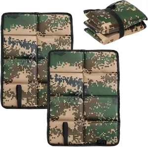 2 Pcs Folding Seats Portable Waterproof Cushions Sit Pad ，Thermally Cushion for Outdoor Stadium Seats Walkers Camping Park Picnic (Color : Camouflage)