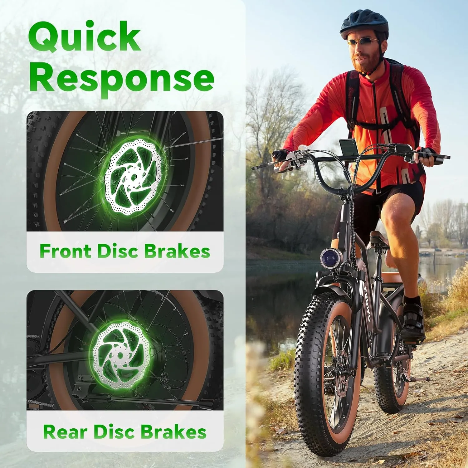 2 Seater Electric Bike, 48V 20AH(𝟗𝟔𝟎𝐖𝐇) Large Removable Battery, 𝟏𝟑𝟎𝟎𝐖 Peak Motor, 20"x 4.0" Fat Tire Ebike for Adults, 80 Miles Max,30 MPH, City Couple E Bike,with Folding Basket