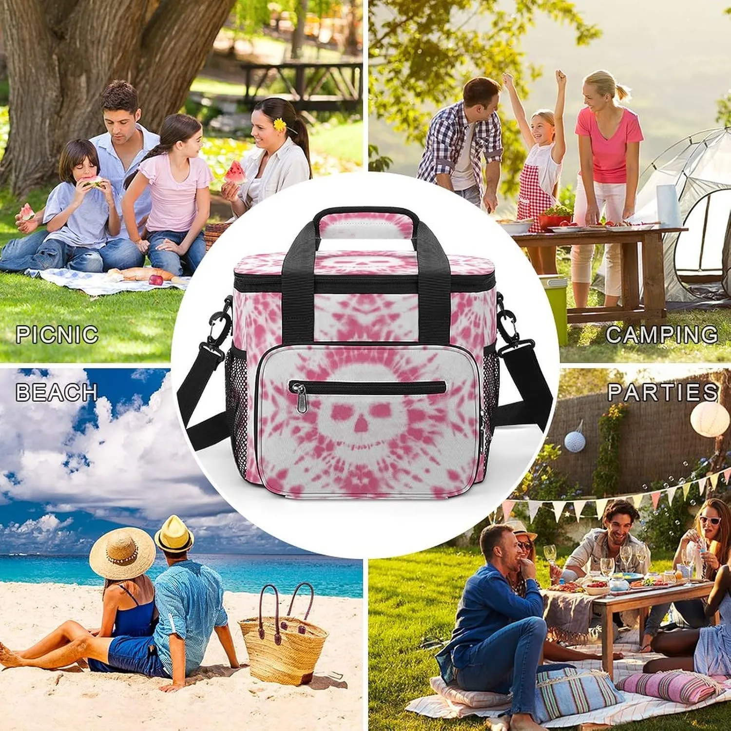 22.5L Waterproof Soft Cooler BagInsulated Lunch Box for Camping Fishing Beach Road Trips