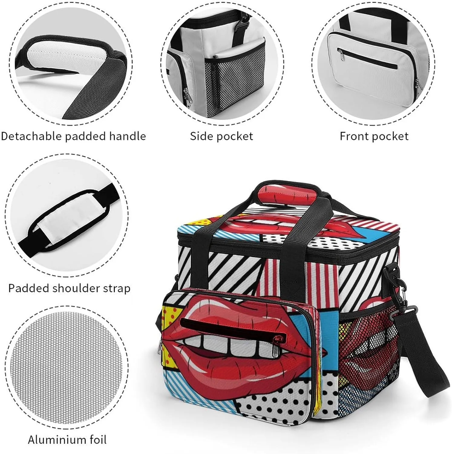 22.5L Waterproof Soft Cooler BagInsulated Lunch Box for Camping Fishing Beach Road Trips