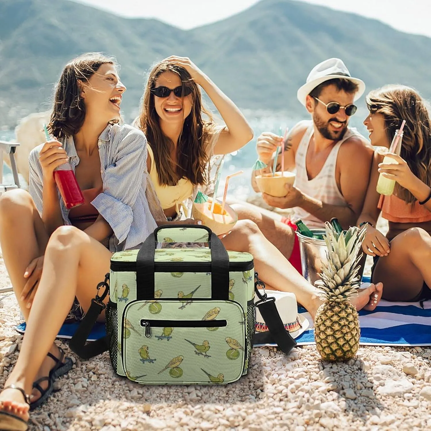 22.5L Waterproof Soft Cooler BagInsulated Lunch Box for Camping Fishing Beach Road Trips