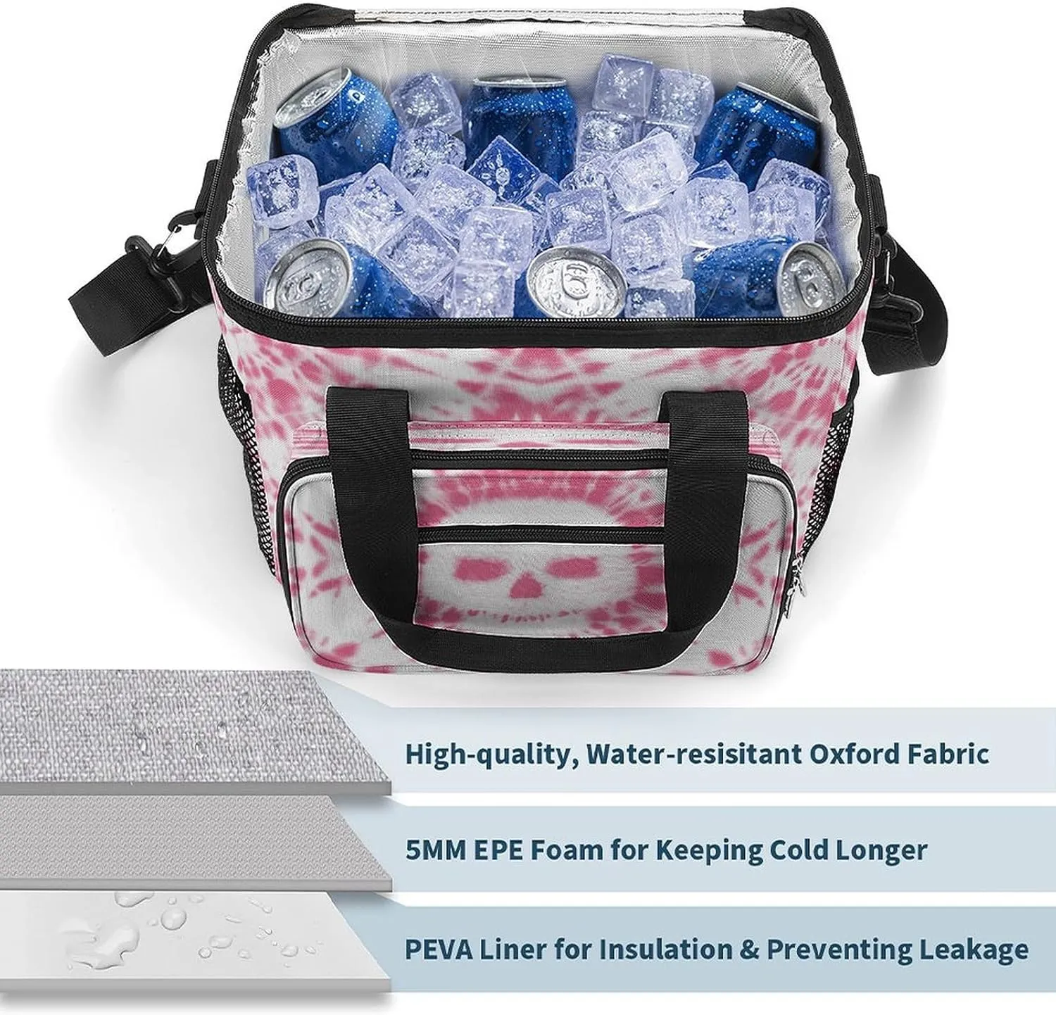 22.5L Waterproof Soft Cooler BagInsulated Lunch Box for Camping Fishing Beach Road Trips