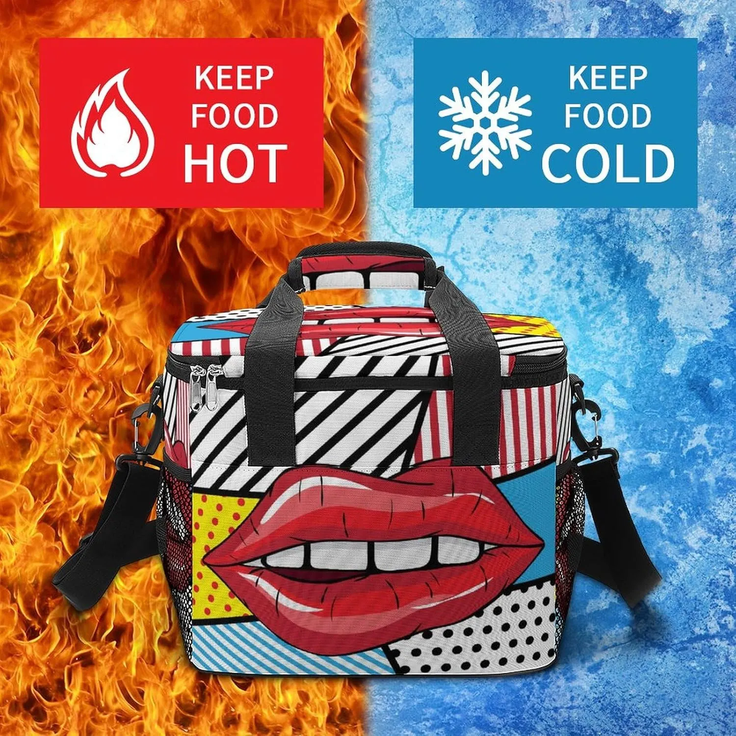 22.5L Waterproof Soft Cooler BagInsulated Lunch Box for Camping Fishing Beach Road Trips