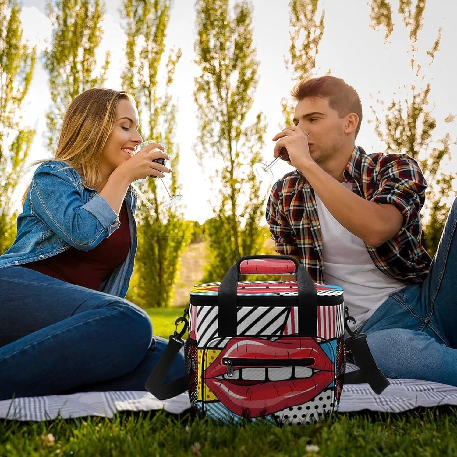 22.5L Waterproof Soft Cooler BagInsulated Lunch Box for Camping Fishing Beach Road Trips