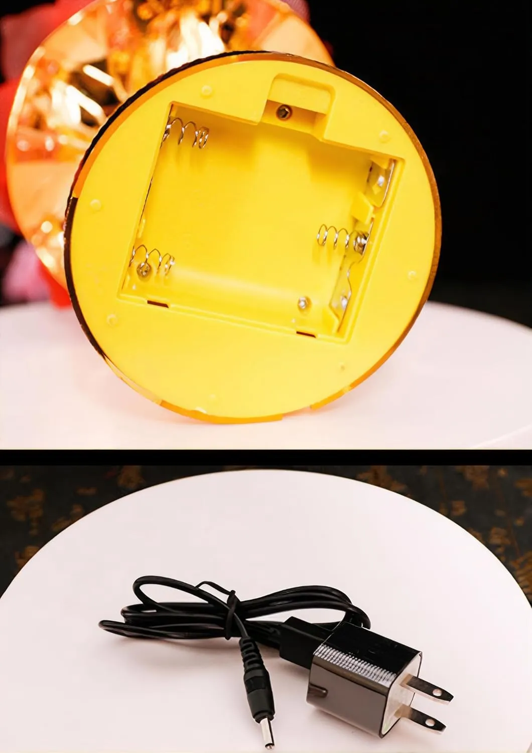 2Pack - Colorful LED Lotus Buddhist Lamp, Gradient Buddha Light for Worship, Prayer and Display, Low Power Consumption, Eco - Friendly Material for Buddha Occasions, Buddhist Supplies - White