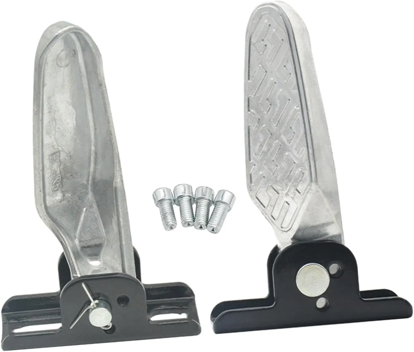 2Pcs Bike Rear Pedals, Foldable Foot Pegs, Rear Seat Footrest, Non Slip Bicycle Footrest Foot Plates Pedals for BMX Parts