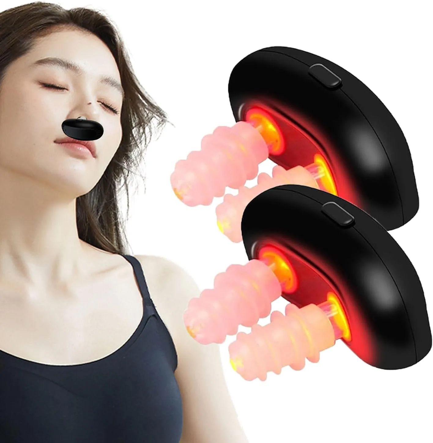 2PCS RespiRelief Red Light Nasal Therapy Device, Respi-Relief Red Light Nasal Therapy Instrument, Red Light Nasal Therapy for Nose, Nasal Soothing Device