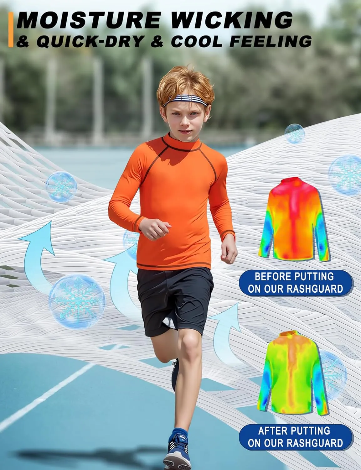3 Pack Boys Rash Guard Swim Shirt Long Sleeve UPF 50  Sun Protection Kids Youth SPF Water Beach Swimwear Tops Quick Dry