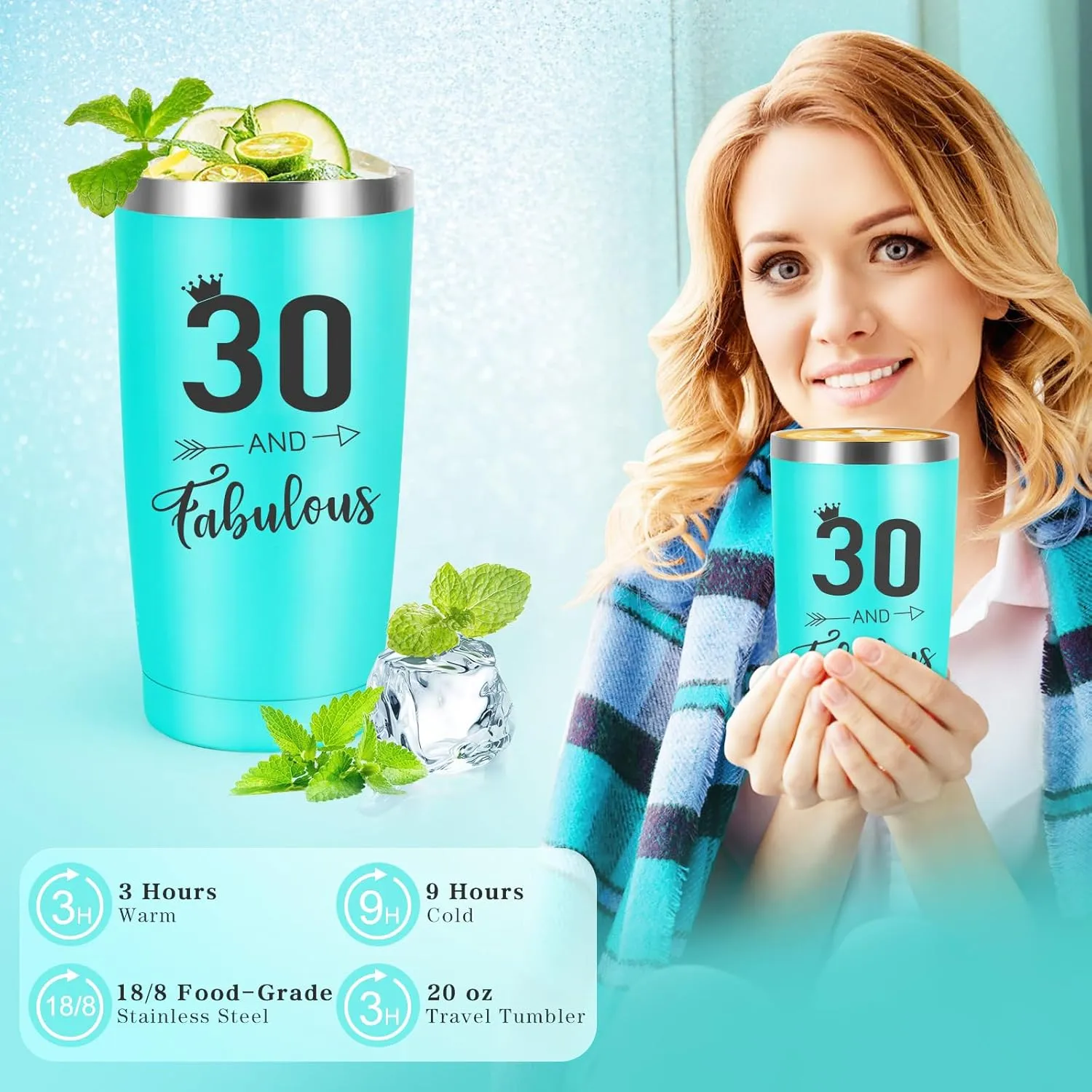 30th Birthday Gifts for Her, 30th Birthday Gifts for Women, 30 and Fabulous 30th Birthday Gift Ideas, 30 30th Birthday Gift Baskets for 30 Year Old Mom Sister Friend Wife Coworker Born in 1995