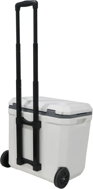 36 Quart Hard Chest Cooler with Easy Fastener Design,Insulated Portable Ice Box,Retractable Handle and Wheel Roller Cooler,Camping,Beach Ice Drink,Fishing,Picnic,Barbecue,Boat Party.White
