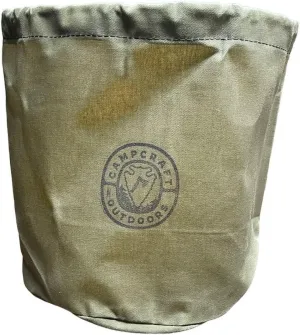 4QT Bushcraft Cookware Bag | Waxed Canvas Bushpot Pouch | Camp Kettle Storage Bag | Foragers Belt Pouch (4QT Bushpot Size)