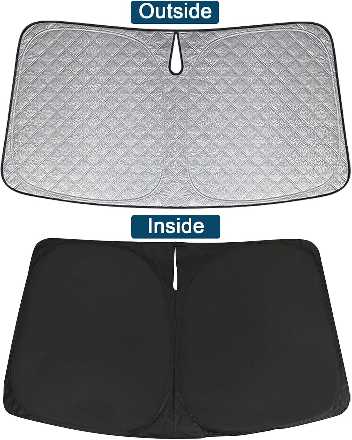 6 Layers Custom Fit Windshield Sun Shade for 2020-2024 Ford Explorer, Foldable Car Sunshade with Storage Bag, Heat Reflective & UV Protection