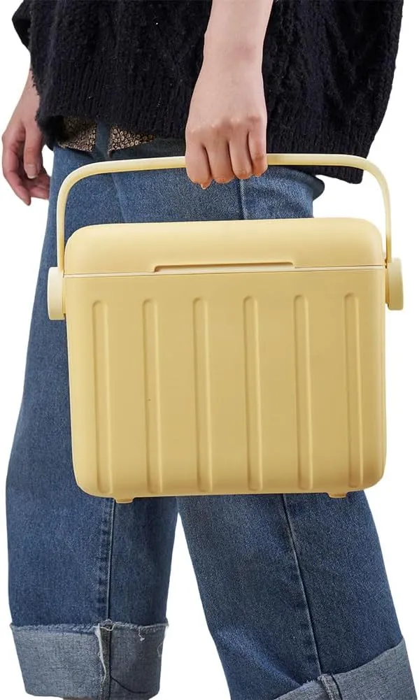 6L Camping Cooler Box Insulated Ice Chest Portable Ice Bucket for Outdoor Use