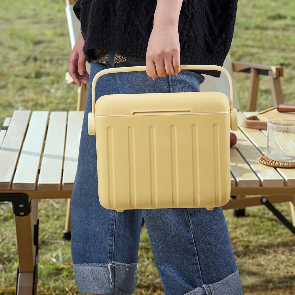 6L Camping Cooler Box Insulated Ice Chest Portable Ice Bucket for Outdoor Use