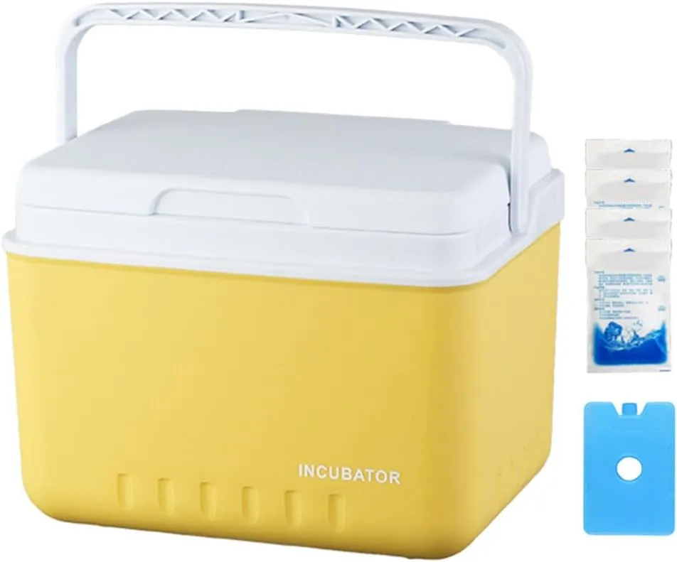 6L Camping Cooler Box Multipurpose Insulated Ice Chest Portable Ice Bucket Outdoor Hard Cooler for Camping Picnic Beach Drink Beverage Fishing