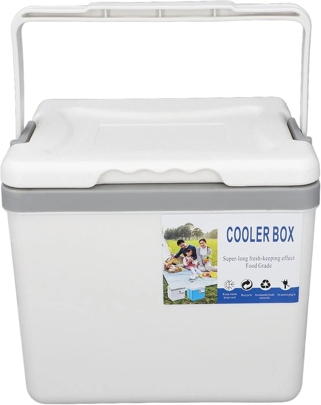 6L Portable Cooler Box, Insulated Ice Box with Large Capacity for Food Freshness and Cold Drinks, Premium Material for Home, Fishing, Picnic, Stall Freezer