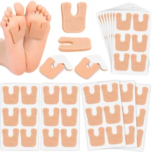 72 Pcs Callus Pads for Feet Soft Felt Callus Cushions for Bottom of Foot U Shape Metatarsal Pads Pain Relief Adhesive Coin Pads Keep Protecting Calluses from Rubbing on Shoes for Women Men Heel Pads