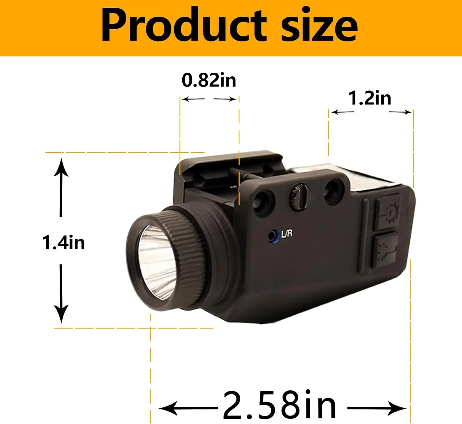 800 Lumens Compact Rail Green Beam and White LED Combo, USB Rechargeable Tactical Flashlight with Rail (Black) (Purple)
