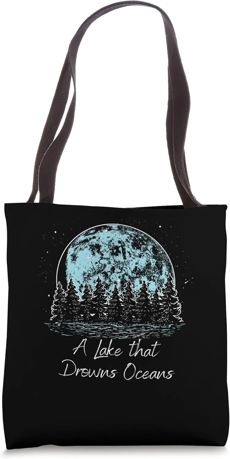 A Lake that Drowns Oceans Summer Camping Tropical Camper Tote Bag