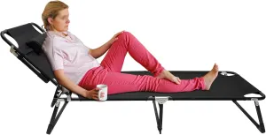 Adjustable Folding Camping Cot, Portable Camping Cot with Pillow, Extra Wide Bed Top, Suitable for Travel, Outdoor Camping, Office Use