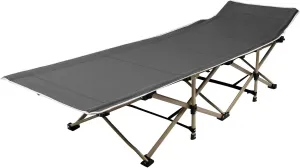 Adult Camping Cot, 75x28in Extra Wide Folding Sleeping Cots, Travel Tent Cot for Camping, Sleeping (Blue, Black, Gray) (Grey)