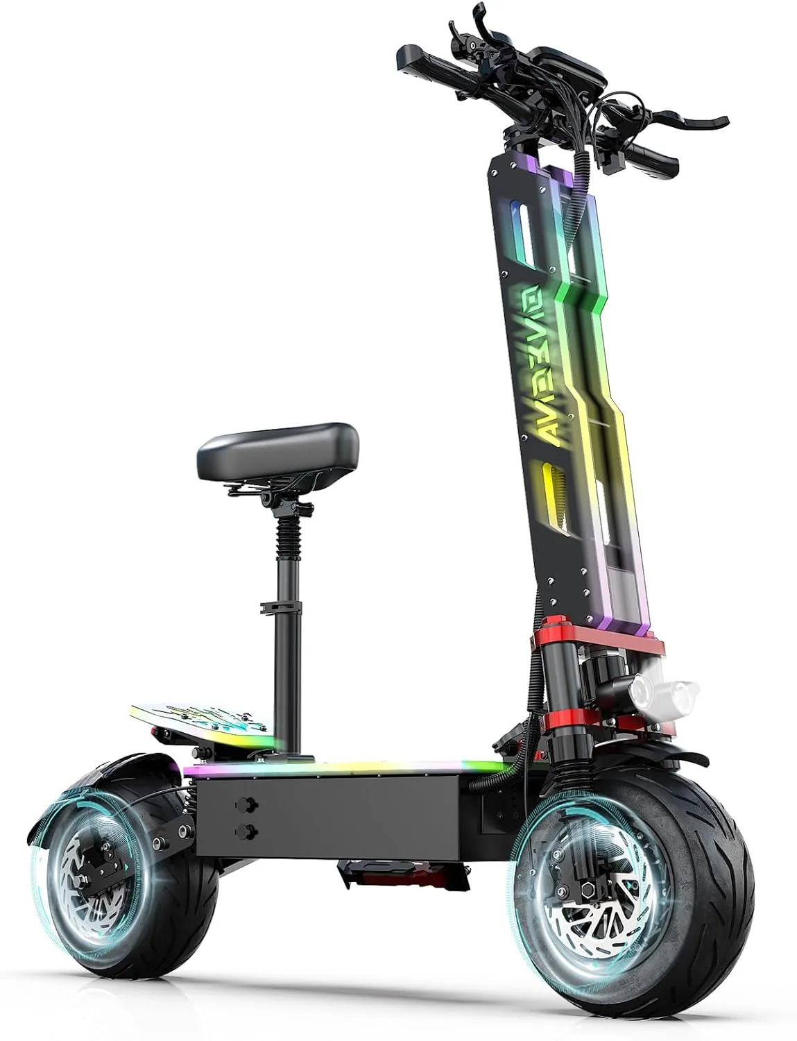 Adult Electric Scooters- 7000W Dual Motor, 55 MPH Fast Speed and 60V 38Ah Long Range Battery E Scooter for Adults, 12 Inches Road Tires Foldable E-Scooters with Seat