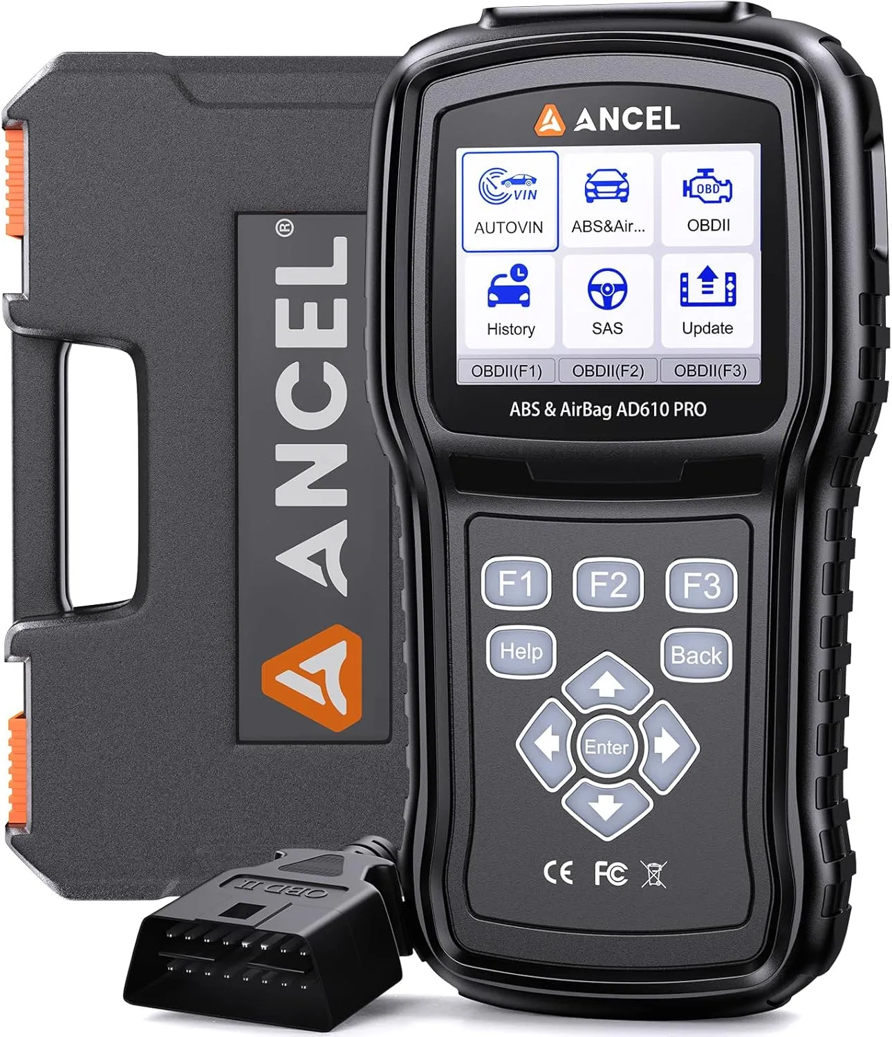 ANCEL AD610 Pro OBD2 Scanner - ABS SRS Code Reader, Check Engine Light Diagnostic Tool with ABS Bleeding, AutoVIN, Real-Time Data, Full OBD2 Functions, SAS/Oil/EPB Reset
