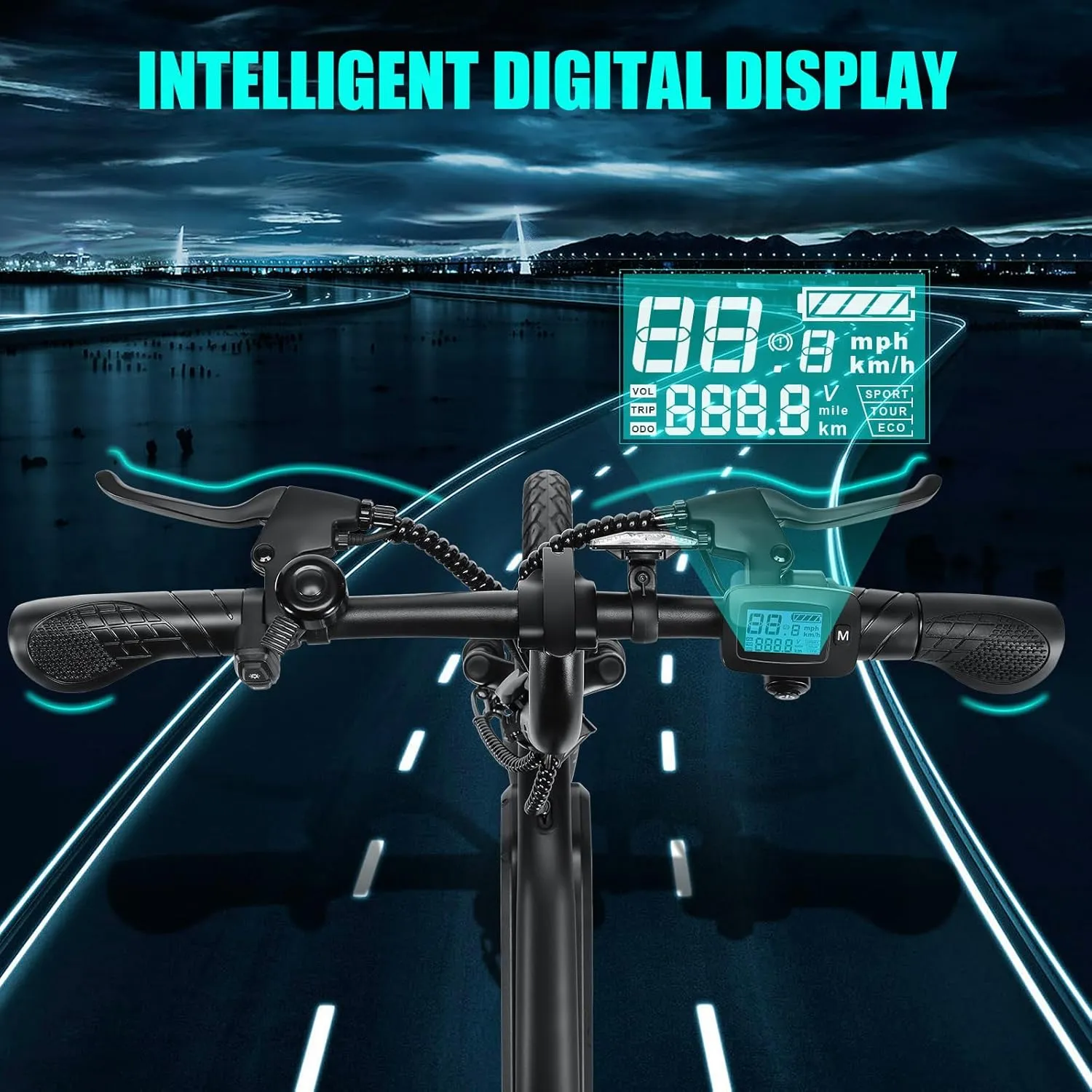 ANCHEER Folding Electric Bike for Adults, 374Wh Ebike, 20MPH Electric Bikes, 14" Foldable Electric Bicycle, 20-50 Miles Electric Bikes, E Bike, LCD Display, Dual Suspension, UL 2849 Certified