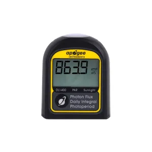Apogee Instruments DLI-400 PAR, Daily Light Integral, and Photoperiod Meter - PAR 400-700 nm (Sunlight Only) Light Measurement Tool for Plants & Agriculture