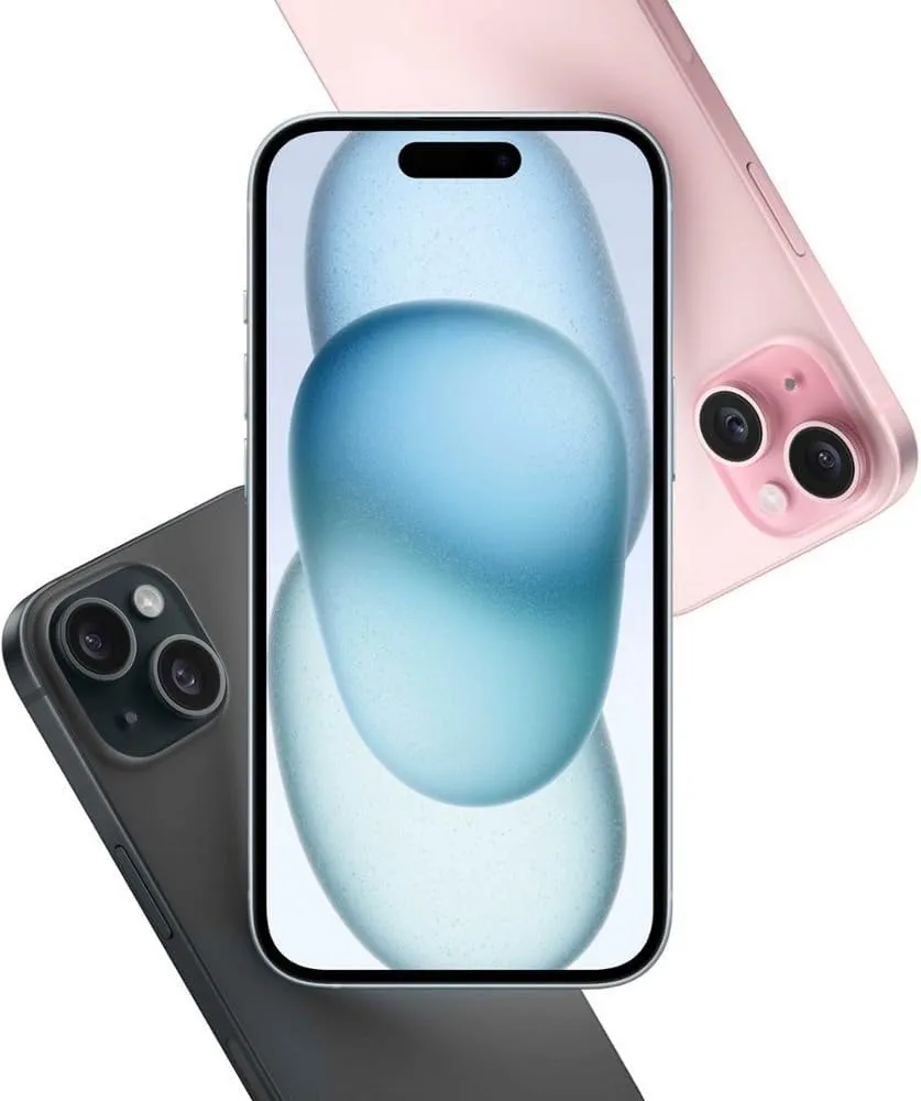 Apple iPhone 15 Plus, 128GB, Black - Unlocked (Renewed)