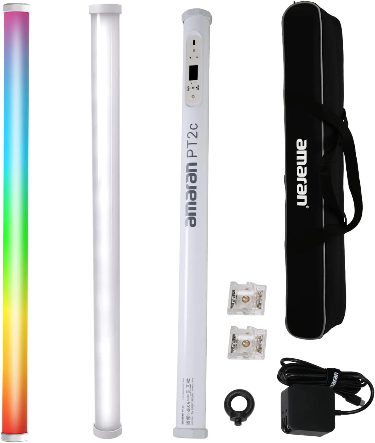 Aputure Amaran PT2c Pixel Led Tube Light,8 RGBWW Pixels Tube Video Light,6W Power (60cm/23.6Inch) Amaran T2C