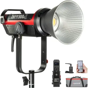Aputure LS C300D Mark II COB Light Storm 350W 55000lux Daylight Balanced Led Video Light V-Mount CRI97  TLCI97  8 Built-in Lighting Effects Sidus Link App Control 2.4G 100m Wireless Remote Control