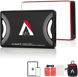 Aputure MC RGBWW On Camera Video Light, CRI/TLCI 96 , Temperature 3200K-6500K, HSI Mode,Support Magnetic Attraction and App with USB-C PD and Wireless Charging