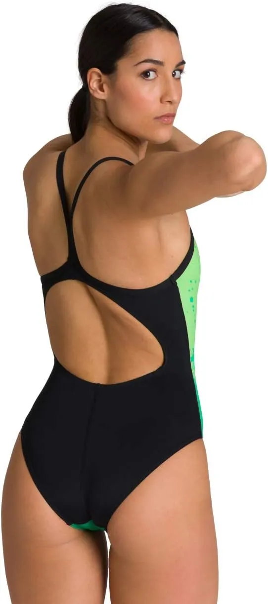 ARENA Women's Spraypaint Light Drop Back MaxLife One Piece Swimsuit