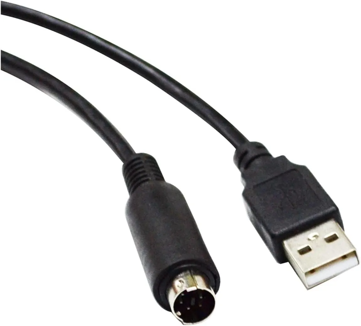 Artemisia USB A 2.0 to Mini DIN 7 PIN MD7 Male Adapter IK Multimedia IRIG Stream Keys 2 PRO Duo I/O MIDI Keyboard PC Data Extension Cable (Size : 3.6M)
