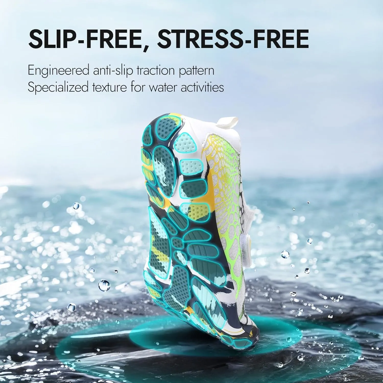 ATHMILE Hiking Barefoot Water Shoes for Women Men Beach Swim Aqua Pool River Quick Dry Athletic Wide Toe Outdoor Sport Kayaking Boating Rock Climbing Yoga Lake