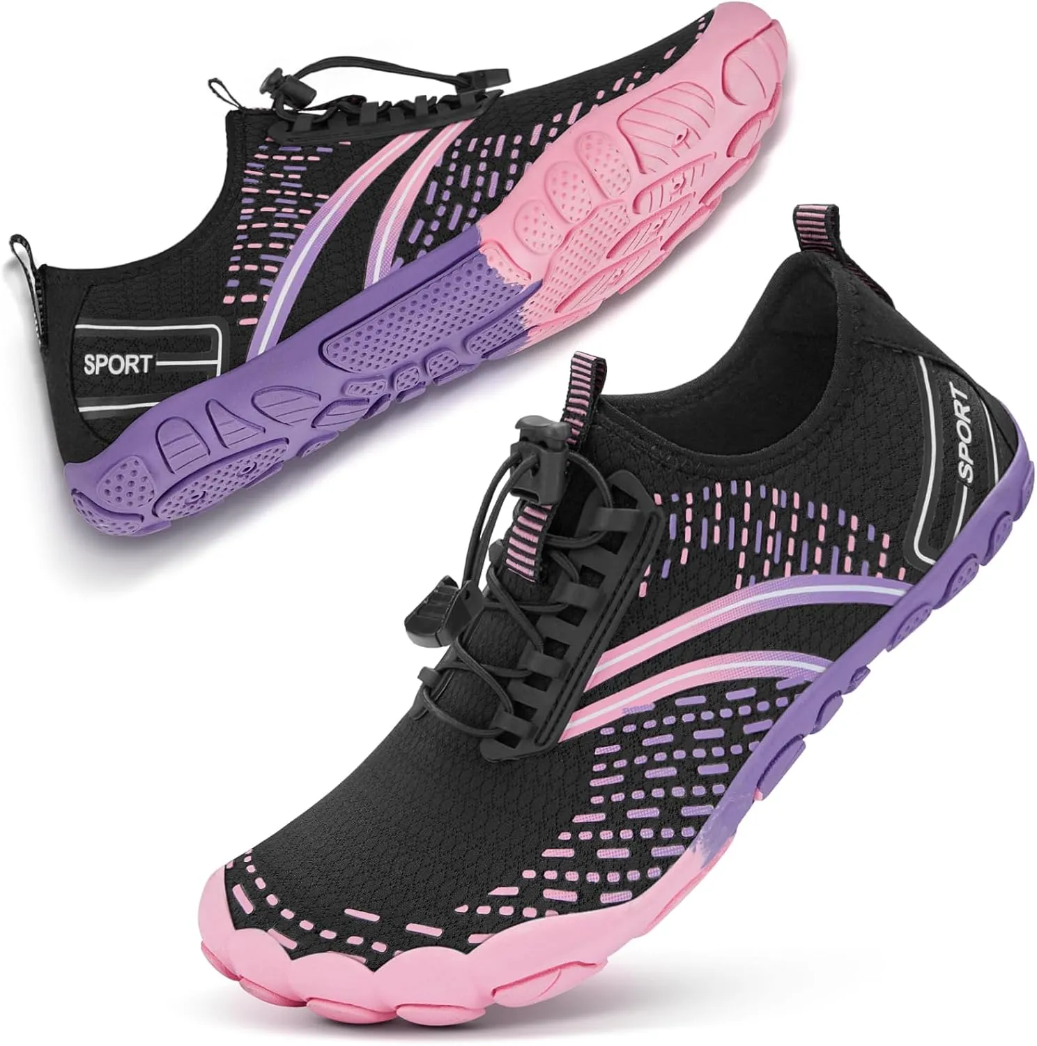 ATHMILE Hiking Barefoot Water Shoes for Women Men Beach Swim Aqua Pool River Quick Dry Athletic Wide Toe Outdoor Sport Kayaking Boating Rock Climbing Yoga Lake
