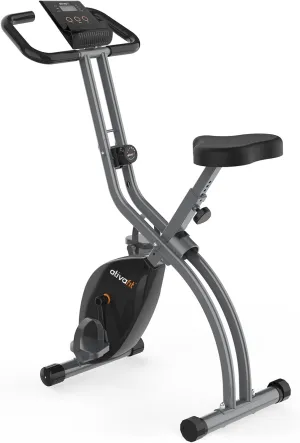 ATIVAFIT Exercise Bike Foldable Fitness Indoor Cycling Bike Magnetic 3 in 1 Upright Recumbent Exercise Bike with Resistance Bands for Home Workout