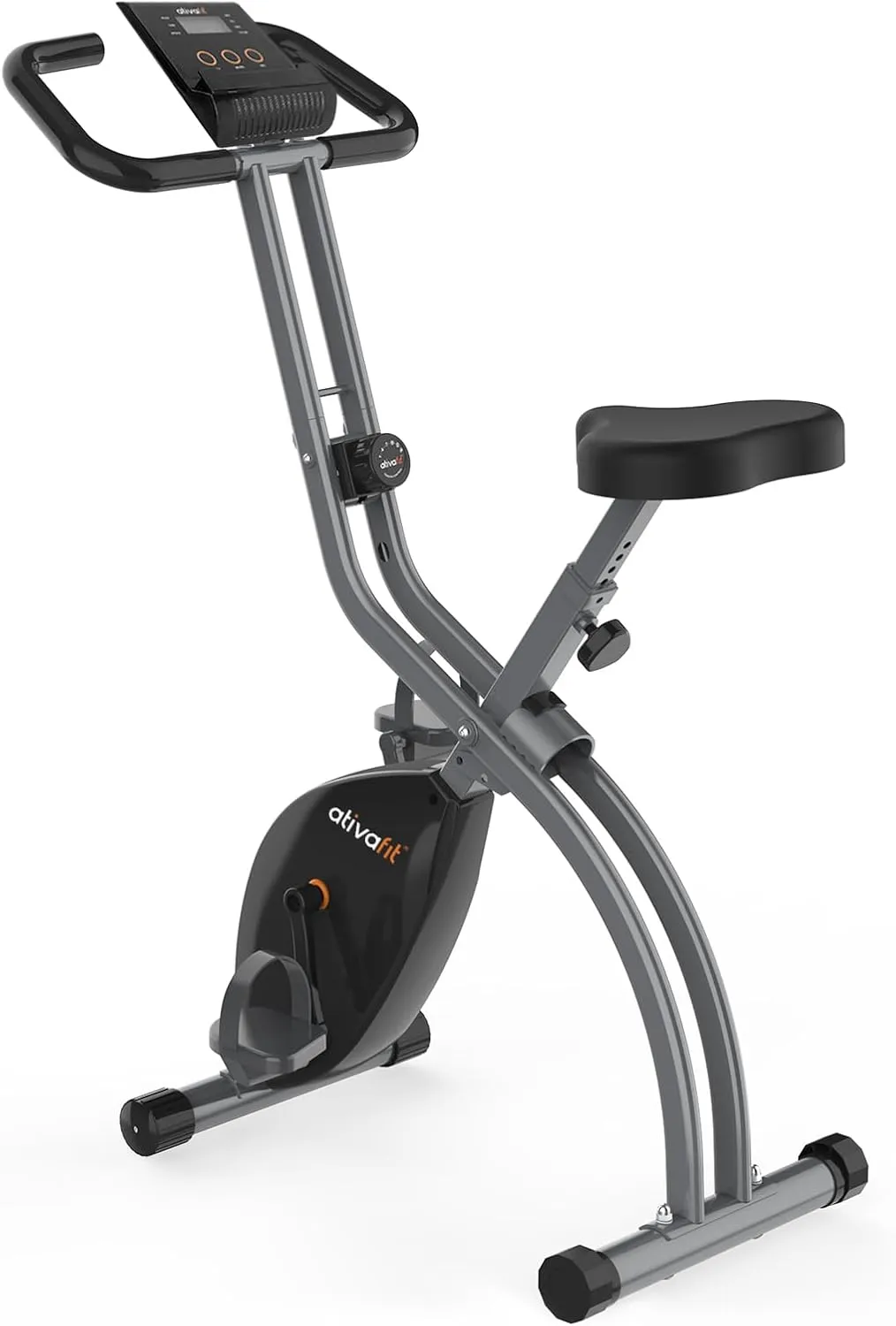 ATIVAFIT Exercise Bike Foldable Fitness Indoor Cycling Bike Magnetic 3 in 1 Upright Recumbent Exercise Bike with Resistance Bands for Home Workout