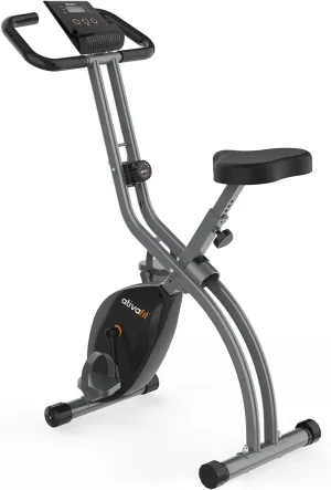 ATIVAFIT Exercise Bike Foldable Fitness Indoor Cycling Bike Magnetic 3 in 1 Upright Recumbent Exercise Bike with Resistance Bands for Home Workout