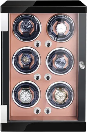 Automatic Watch Winder Box with Adjustable Pillows and LED Lights - Watch Display Storage for Men and Women, Open/Close Function, Ideal for Keeping Watches Organized