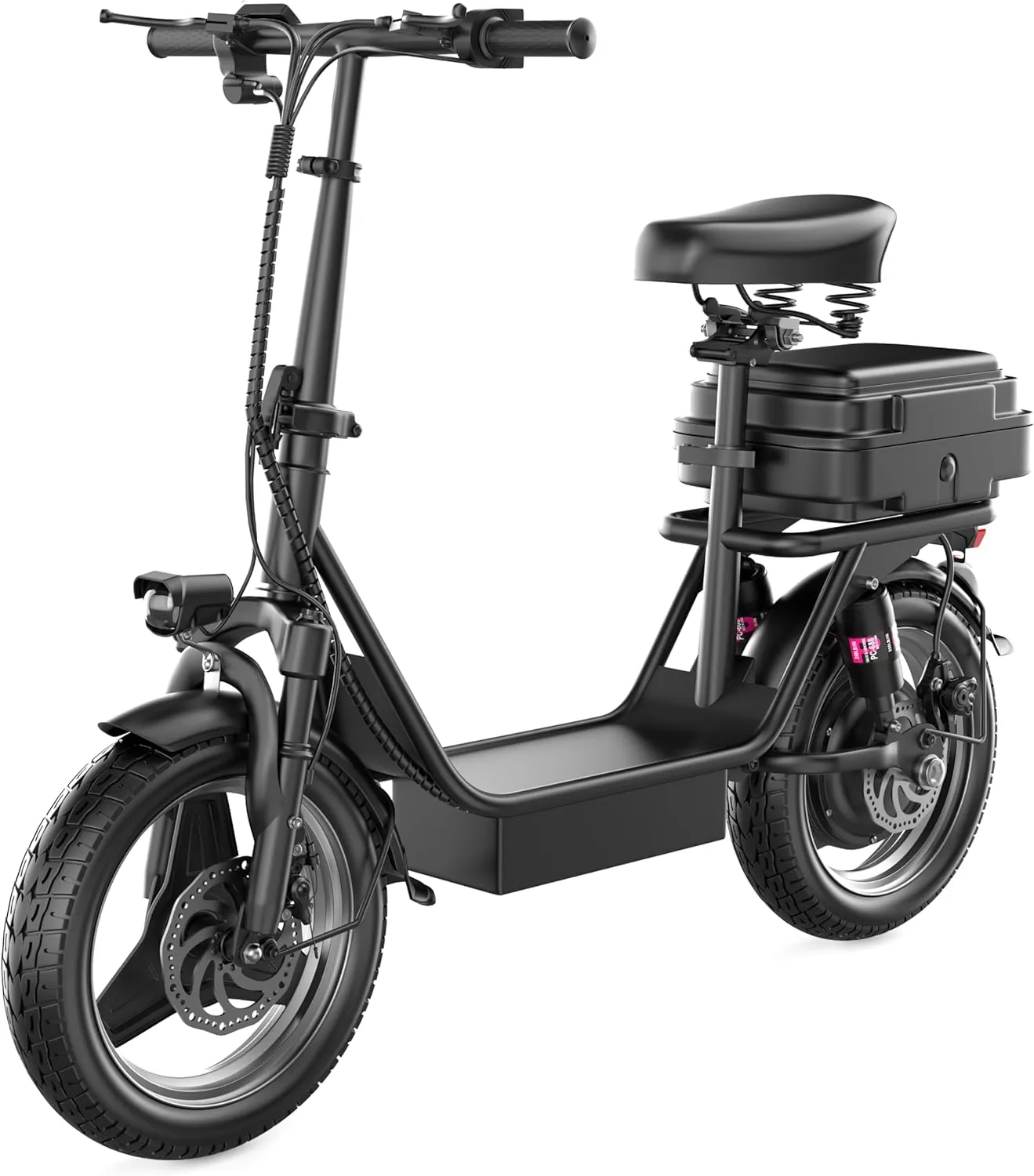 AZHAR Electric Scooter Adults, Electric Scooter with Seat, 500W Motor, Up to 25 MPH and 20/30 Miles Long Range, 36V 13A/48V 15A Battery, 14" Pneumatic Tire, UL 2272 Certified